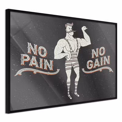 Affiche Murale Encadrée « Athlete » 30 x 20 cm Noir