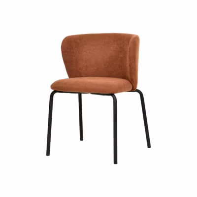 Chaise Empilable en Tissu Break – Lot de 2 – Veba – Rouge – l0.1- L0.1- P0.1- h7.5- Métal