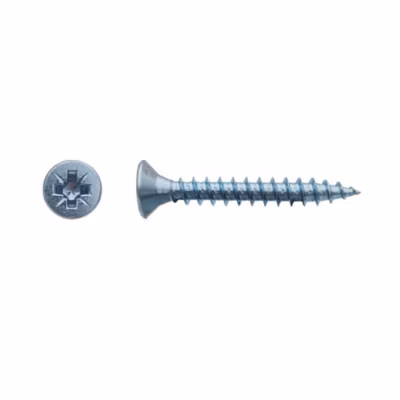 500 Vis Bois Tête Fraisée Pozidriv 3.5 x 30 mm – Zingué blanc – D-Work