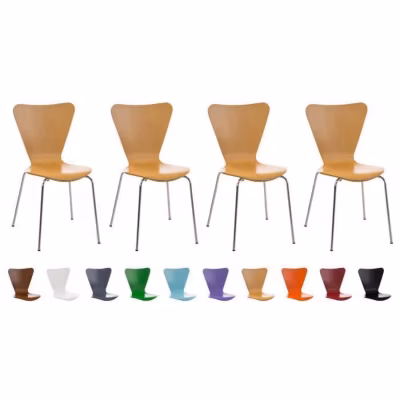 -CLP-Lot de 4 chaises empilables Calisto-Array