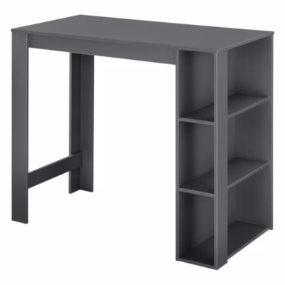 Table de Bar Danderyd 3 Etagères 120x60x106 cm Gris Foncé en.casa