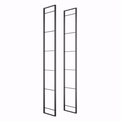 Emuca Jeu de Lader Shelf Frame Set, height 1790mm, Acier, Painted en noir