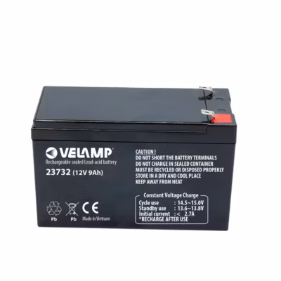 Batterie rechargeable au plomb, connexions Faston, 12V 9Ah