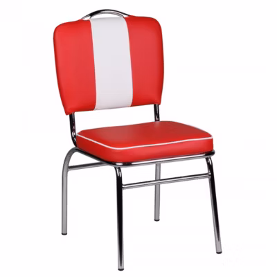 Chaise de salle à manger 47x90x45cm Chaise de cuisine América rembourrée FineBuy