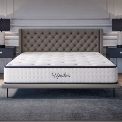 Matelas 90×190 – 26 cm – Mousse mémoire de forme – Blue Latex – Confort Mi-Ferme – 7 zones – Réversible – Durable – Upsilon