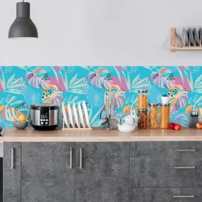 Crédence adhésive décoration jungle 60×100 cm