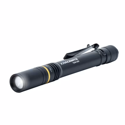 Lampe de Poche LED stylo hybride Rechargeable et Piles – PYRALIS 200H – 200 lumens -HACKNITE
