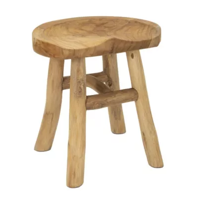 Tabouret Bas Natura 13, Marron, Bois, 40x32x42 cm, Seven Design