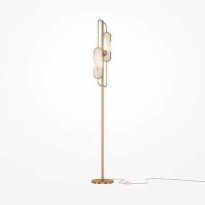 Lampadaire – Maytoni Marmo – 2 Lumières – Or – Métal – IP20 – 160 cm