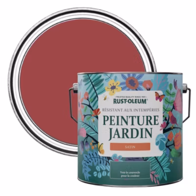 Peinture Rouge pour Jardin et terrasse, Finition Satinée – RUST-OLEUM – Soho 2,5 L