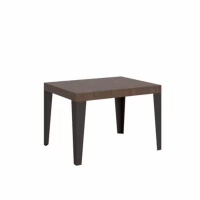 Table extensible 70×110/194 cm Noyer Flammé Structure Anthracite