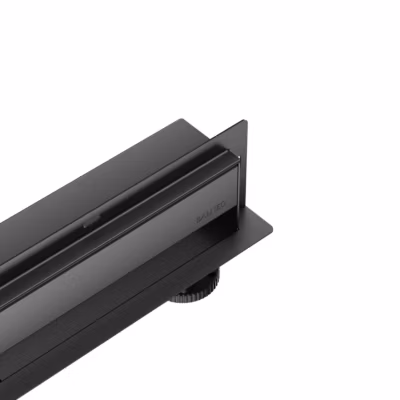 BALNEO – Caniveau de douche mural 60 cm – 2 en 1 Caniveau linéaire mural avec siphon W-Drain acier inoxydable AISI 304 Noir