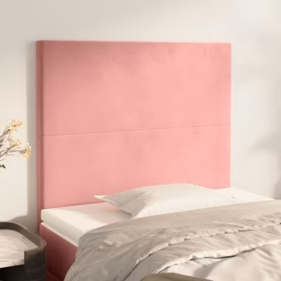 vidaXL Têtes de lit 2 pcs Rose 90x5x78-88 cm Velours3116093