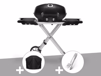 Barbecue à gaz Travel Q Pro 285X + Housse + Ensemble 2 ustensiles – Napoleon