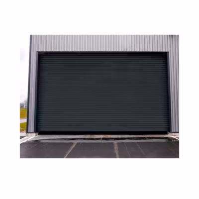 Rideau Métallique Gris RAL7016 Motorisé 220V Lames Pleines 9/10ème L6500 H2000 PREMIUM