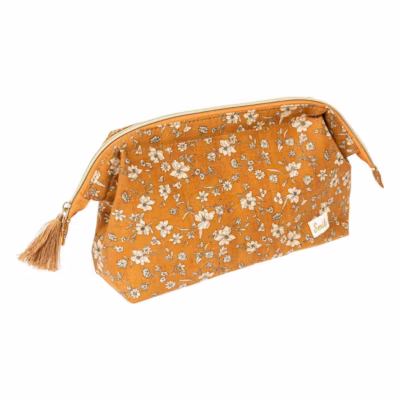 Trousse de toilette Côme jaune – Marron- 5five