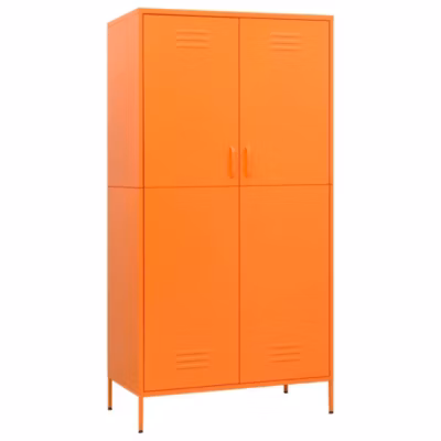 Garde-robe Orange 90x50x180 cm Acier vidaXL