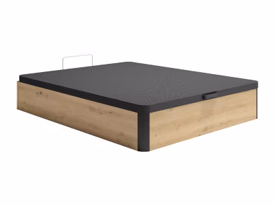 Sommier coffre 120 x 200 cm – Naturel clair et noir – NAMOSI de YSMÉE