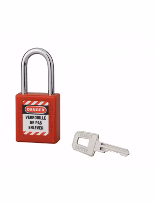 Cadenas de consignation 40mm, anse acier 38mm, Rouge, variure C – Thirard