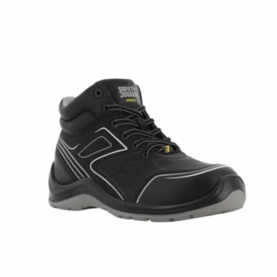 Baskets de sécurité sportives mi-montante sans metal Safety Jogger S3 SRC ESD Noir / Blanc 37