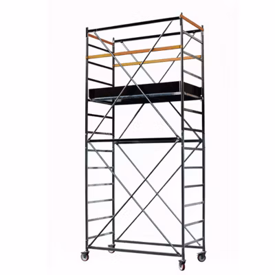 Echafaudage acier 1 plateau – Hauteur de travail max. 4,53m – Longueur 1,60m – Largeur 0,80m – POKER-HD-2