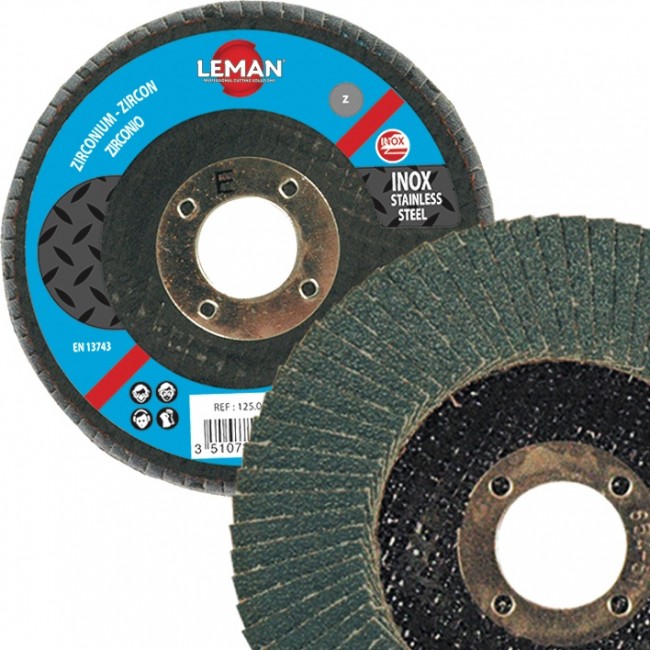 Disques double lamelles zirconium – 125 x 40 x 22,23 mm – lot de 10 LEMAN