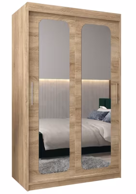 Armoire Promo T3 a portes coulissantes H. 200 x L. 120 x P. 62 2 portes