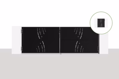 Pack portail battant NALI VELETA 3,5×1,2m + Portillon H.120cm noir