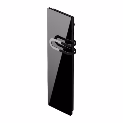 Radiateur connecté 700W + Soufferie 800W Verre massif Noir astrakan CAMPAVER BAINS Nativ – INTUIS – K165125