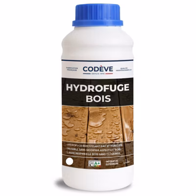 Hydrofuge Bois – 1 L   – Codeve Bois – Pour Votre Terrasse, Bardage, Volet, Lambris Ou Meuble En Bois.