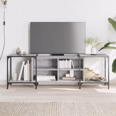 vidaXL Meuble TV sonoma gris 153x37x50 cm bois d&rsquo;ingénierie 837605