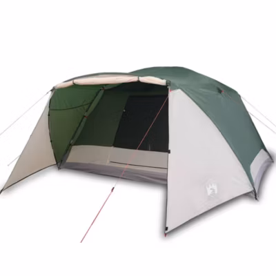 Tente familiale avec porche 6 personnes vert imperméable vidaXL
