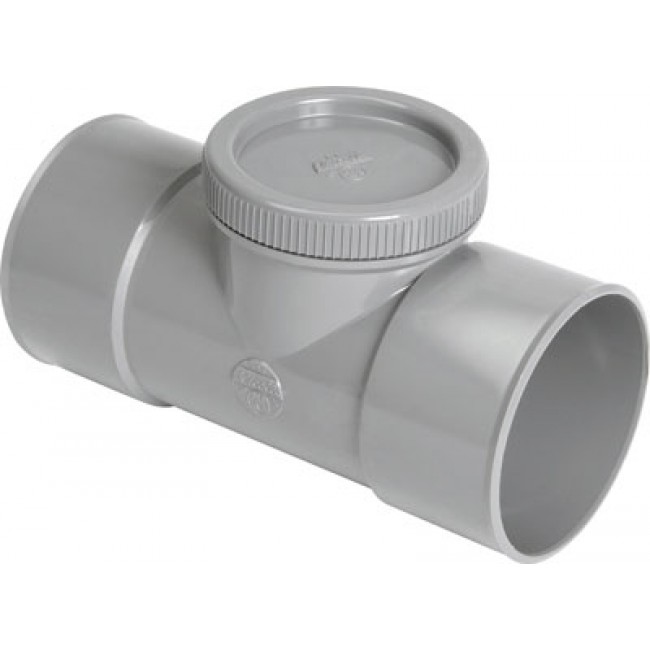 Té de visite avec bouchon en pvc – femelle-femelle – diamètre 100 mm NICOLL