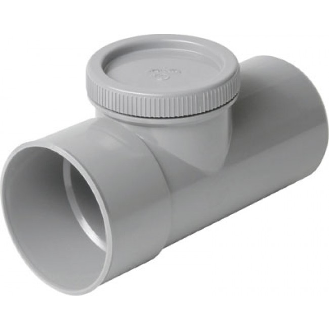 Té de visite pvc avec bouchon – mâle-femelle – diamètre 100 mm NICOLL