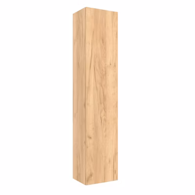 Meuble colonne de salle de bain H 140 cm effet chêne brut à suspendre – KARAIB