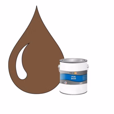 Peinture extérieure bois – Résistante aux intempéries POK BOIS – 1L – RAL 8024 – Brun Beige – Clic & Pok