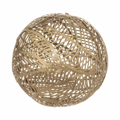 Boule déco Tatiana – métal – doré – D15 cm – Atmosphera