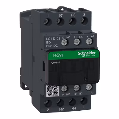 Lc1d128bd Schneider – Contacteur Tétrapolaire – 2no+2nf – 25a – Bobine 24vcc – Vis