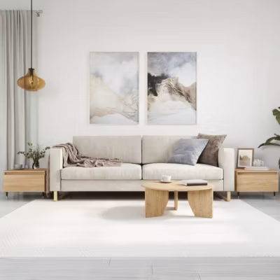 vidaXL Tables basses 2 pcs chêne sonoma 50x46x35 cm bois d&rsquo;ingénierie 830851