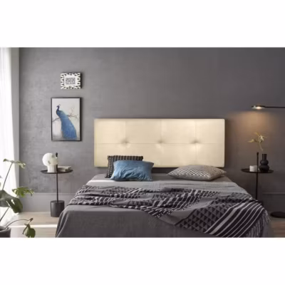 Tête de lit – Cala – Similicuir beige – 100 cm – Rembourrage en mousse HR – Garantie 3 ans