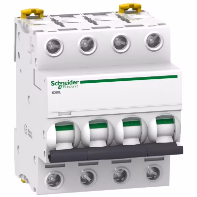 A9f94463 Schneider Ic60l Disjoncteur Tétrapolaire Schneider 63a – 4p – Courbe C – 15ka – à Vis