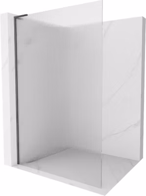 Mexen Kioto L paroi de douche Walk-in 70 x 200 cm, rayures, gris canon brossé – 800-070-103-66-09
