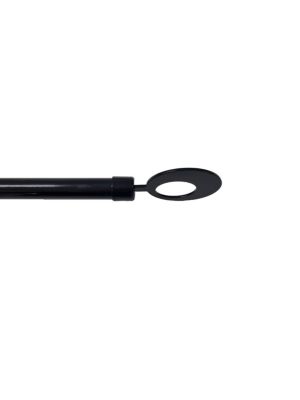 1 KIT EXTENSIBLE  COMPOSÉ  DE 2 SUPPORTS AVEC VISSERIE ET 2 EMBOUTS OPAL – 120 A  210 CM – DIAMETRE 19 –  NOIR LAQUÉ