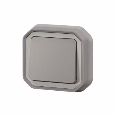 Interrupteur va-et-vient à encastrer Plexo gris 10A – 070030L – Legrand