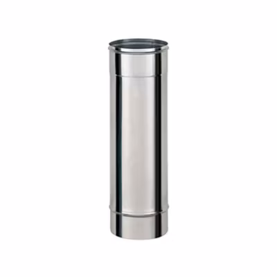 TI500 Conduit simple paroi pour bois fioul longueur 50 cm diam80 – à l&rsquo;unité