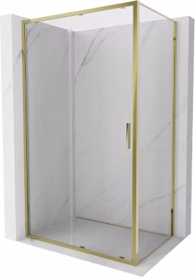 Mexen Exo cabine de douche coulissante 90 x 85 cm, transparent, doré – 8151-090-085-50-00