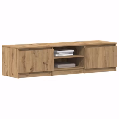 Meuble TV-Banc TV-Meuble Télé chêne artisanal 140x40x36 cm bois d&rsquo;ingénierie vidaXL 444105