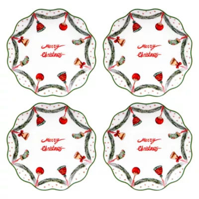 Coffret de 4 assiettes à dessert Bells 21 cm