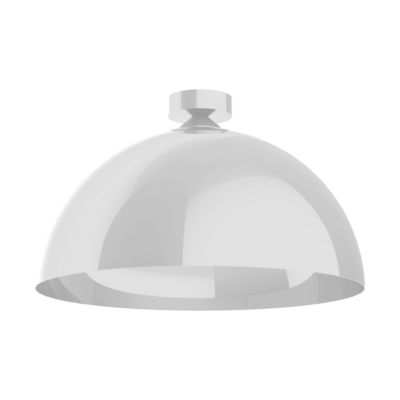 LUMICOM – CASSIS Plafonnier, 1XE27, max 42W, métal, blanc brillant, D40cm