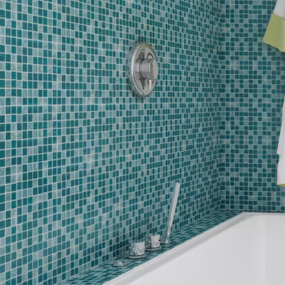 Mosaïque Vert Salle de Bain et Cuisine Multi Teal 32,7×32,7 cm Intérieur & Extérieur